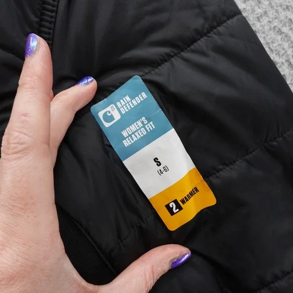 Carhartt Gilliam Jacket Black Small Womens Relaxed Fit Puffer Rain Defender NWT - Picture 6 of 12